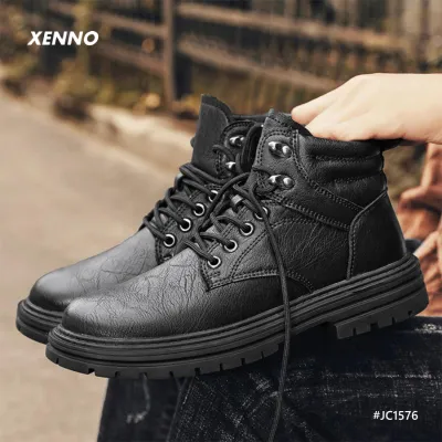Genuine Leather British Style Martin Boots For Men